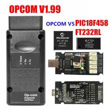 OPCOM V1.99 For Opel OP COM V1.99 flash firmware update OPCOM V1.99 PIC18F458 FIDI for CAN BUS OBD OBD2 Scanner Tool 2024 - buy cheap