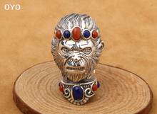 S925 Sterling Silver Pendant Men's and Women's Jewelry Thai Silver Monkey King Monkey King Tee Stupa 2024 - buy cheap