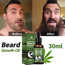 NEWEST Beard Growth Oil Natural Hemp Beard Essential Oil Beard Wax Balm for Men Beard Hair Grooming Anti-lossing Hair Serum 30ml 2024 - buy cheap