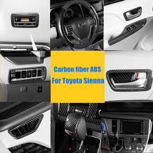 For Toyota Sienna 2015-2020 Car Styling Accessories Interior Carbon fiber ABS Decoration Cover Trim 2024 - buy cheap