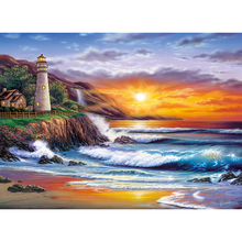 Sdouno pintura por números de farol, faça você mesmo pintura por números de paisagem acryli pintura imagem por números decorações de parede presente pintura à mão 2024 - compre barato