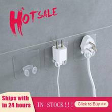 10/5/1pcs Wall Storage Hook Punch-free Power Plug Socket Holder Kitchen Stealth Hook Wall Adhesive Hanger Bathroom Wholesale Hot 2024 - buy cheap