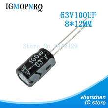 20PCS/LOT 100uF 63V Aluminum electrolytic capacitor 8*12 Electrolytic Capacitor 63v 100uf 2024 - buy cheap
