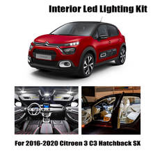 13pcs White Car Accessories Canbus LED Interior Map Reading Roof Light Bulbs Kit For 2016-2020 Citroen C3 III Hatchback SX 2024 - buy cheap