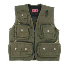 Men's  Fishing Vest Photography Work Multi-pockets Outdoors Journalist's Vest Jacket 2024 - buy cheap