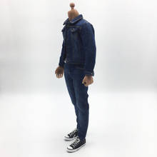 1/6 Denim Jeans Overcoat for 12inch Mens Action Figure DML BBI DID HT Model 2024 - buy cheap