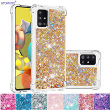 For Samsung Galaxy A51 5G Glitter Dynamic Quicksand Liquid Shockproof Cover A 51 5 G SM-A516B/DS Cute Silicone Fitted Phone Case 2024 - buy cheap