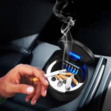 Portable Auto Car Truck LED Cigarette Smoke Car Ashtray Blue LED Light Smokeless Ashtray Cigarette Holder Outdoor Travel Home 2024 - buy cheap