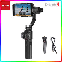 Zhiyun-suporte estabilizador eletrônico de 3 eixos, modelo smooth 4, q3, q2, iphone 12, 11 pro, max, xs, xr, x, samsung s20, câmera de ação 2024 - compre barato