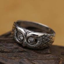 Модное кольцо Стразы в виде совы для мужчин и женщин, кольцо для вечеринки, ювелирное изделие в подарок 2024 - купить недорого