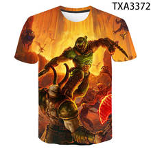 Shooting Game Doom Eternal 3D Printed T Shirt Men Women Children Fashion Short Sleeve T-shirt Boy Girl Kids Streetwear Tops Tee 2024 - buy cheap