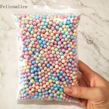 Bolas de poliestireno de colores para relleno de espuma de poliestireno, accesorios para partículas de barro de nieve, bolas pequeñas de espuma, 13g, 6-8mm 2024 - compra barato