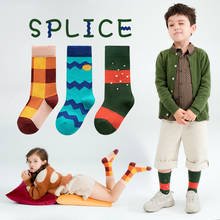 3 Pairs/Lot Korean Children Socks Baby Girls Boys Cartoon Cotton Socks Kids Stripe Sports Socks 1-12 Years Students 2024 - buy cheap