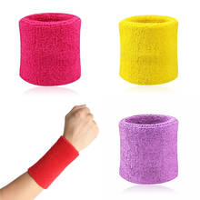 Sport Sweatband Wristband Wrist Protector Colorful Cotton Unisex Running Badminton Basketball Brace Terry Cloth Sweat Band 2024 - buy cheap