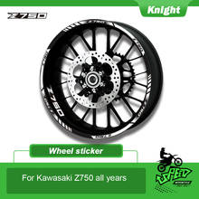 Hot sell Motorcycle Wheel Sticker Decal Reflective Rim Bike Suitable For kawasaki z750 Z750 17 inches 2024 - buy cheap