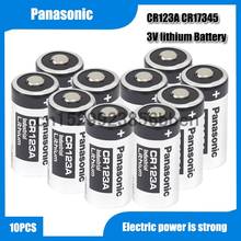 Panasonic bateria de lítio primária cr123a 3v cr 123, bateria seca cr17345 17345 1400mah 123a para câmera equipamento médico l, 10 peças 2024 - compre barato