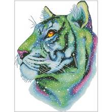 Space Tiger patterns Counted Cross Stitch 11CT 14CT 18CT DIY Cross Stitch Kits Embroidery Needlework Sets home decor 2024 - buy cheap
