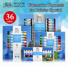 Winsor & newton-pigmentos de tinta aquarela profissional, pigmentos de 10ml, 12/18/24/36 cores, pigmento de pintura suave e fina de água para artistas 2024 - compre barato