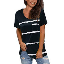 Plus Size Fashion Women's T-Shirt New Oversized Women Clothing Striped Tee Shirt Loose Printed O-Neck T-Shirts Top Women 2021 2024 - buy cheap