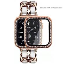 Capa protetora de tela para apple watch, joias, pulseira para apple watch 6 se band 44mm 40mm iwatch 5 4 2024 - compre barato