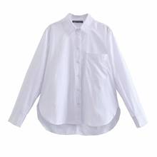 Xitimeao  Women New Fashion Retro Tops V-neck Long Sleeve Elegant Sexy Blouse Clothing White Basic Lapel Loose Shirt Xitimeao 2024 - buy cheap