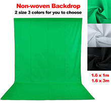 1.6x3m Photography Studio Green Screen Background For Studio Photo Lighting Non Woven Backdrop Black White Green 2024 - buy cheap