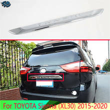 For TOYOTA Sienna (XL30) 2015-2020 Car Accessories ABS Chrome Rear Boot Door Trunk Lid Cover Trim Tailgate Garnish 2024 - buy cheap