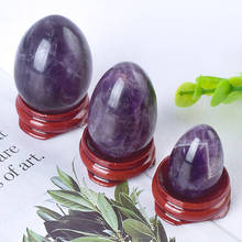 Undrilled Amethyst Healing Crystal Balls Yoni Egg Set Love Stones for Kegel Exercise Vaginal Muscle Massage Feminine Health Care 2024 - buy cheap
