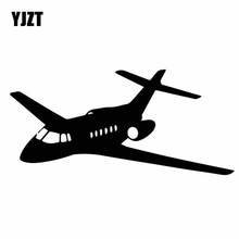 Yjzt 15.2cm * 7.1cm avião simples padrão decorativo aeronaves sombra decalque do vinil adesivo carro agradável preto/prata C27-1154 2024 - compre barato