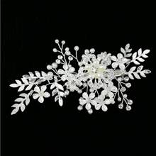 Fashion Bridal Crystal Hair Comb Hair Clip Pins Wedding Party Flower Headpiece Hairwear Jewelry Wedding Accessories Pin 2024 - buy cheap