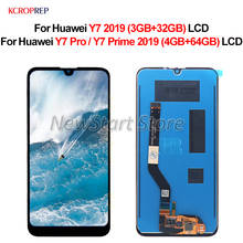 ЖК-дисплей для Huawei Y7 2019, дигитайзер сенсорного экрана в сборе с рамкой, запасные части для Huawei Y7 2019 2024 - купить недорого