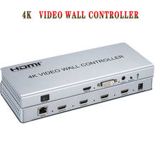 Controle de vídeo wall 2x2, 1 entrada hdmi/dvi, 4, processador de tv com saída hdmi 4k, imagens de processamento de parede 2024 - compre barato