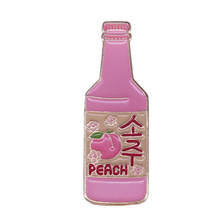 Peach Soju brooch drink pin novelty party favors 2024 - buy cheap