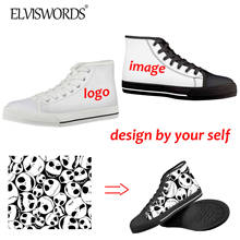 ELVISWORDS 2020 New Fashion Women 3D Customized Picture/Logo/Design Print High-Top Canvas Shoes Casual Walking Vulcanized Shoes 2024 - buy cheap