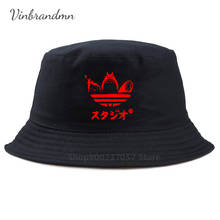 Brand Totoro No Face Spirited Away Ghibli Red Panama Bucket Hat Studio Ghibli Printing Minions  Trendy Fisherman Hat 2024 - buy cheap