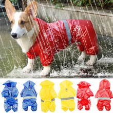 2021 cão de estimação à prova dwaterproof água capa de chuva macacão reflexivo casaco protetor solar ao ar livre roupas jaqueta para pequeno cão pet suprimentos 2024 - compre barato