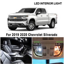 Kit de bombillas LED Canbus blancas para matrícula Interior de Chevrolet Silverado, 7 piezas, lámpara de espejo Vannity para maletero 2019 2020 2024 - compra barato