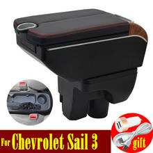 Для Chevrolet Sail 3 подлокотник коробка двойные двери открыть 7USB центр консоль коробка для хранения подлокотник 2024 - купить недорого