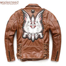 Jaqueta de motocicleta personalizada 3d masculina, jaqueta de couro de vaca profissional e espessa com padrão técnico de inverno tamanhos mdisplay 2024 - compre barato