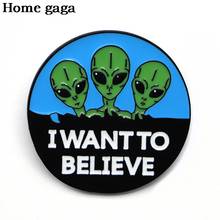 DB118 Homegaga Alien Funny Movies Badges on Backpack  Pins Badges Decoration Brooches Metal Badges For Clothes Bag Gifts 2024 - buy cheap