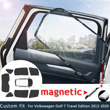 Magnetic Car Sunshade Mesh Sun shade Side Windows Sun Car curtain Visor Anti-UV For Volkswagen Golf 7 Travel Edition 2013-2020 2024 - buy cheap