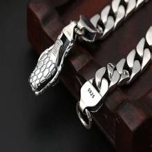 BOCAI-pulsera de plata auténtica S925 para hombre, brazalete con hebilla de cabeza de serpiente, regalo personalizado, 2021, 100% 2024 - compra barato