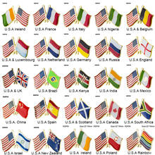 Pin de bandera de la amistad de los Estados Unidos, insignia de país, broche con forma de bandera nacional, Pin de solapa, colecciones de pines de viaje internacional 2024 - compra barato