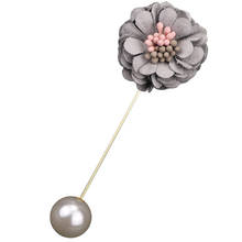 Broche hecho a mano de Camelia, flor, perla, alfiler, boda, XZ005 2024 - compra barato