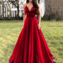 Vestido de baile longo vermelho vinho, vestido de festa noturna, alças espaguete, formatura, 2020 2024 - compre barato