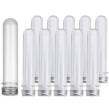 PPYY-50x 40Ml Plastic Test Tube with Screw Cap Bottle Aluminum Cap & 10x Test Tubes Transparent Storage Tubes with Lid 100Ml 2024 - buy cheap