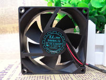 80mm cooling fan 8cm 12V  D80SH-12 8025 80X80X25MM 0.18A 8CM 12V silent cabinet power supply cooling fan 2024 - buy cheap