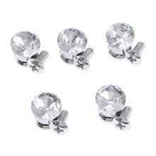 Dreld 5 pçs 12*15mm diamante cristal puxadores de vidro móveis puxadores de armário e alças gaveta da cozinha guarda-roupa porta puxa 2024 - compre barato