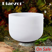 Diaezor 12 Inch Chakra Frosted Quartz Crystal Singing Bowl C D E F G A B Note for Meditation Sound Healing Free Rubber Mallet 2024 - buy cheap
