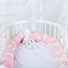 Parachoques de 200cm de longitud para cama de bebé, cojín, Protector de cuna para bebé, decoración de habitación, cojín para dormir, valla para cuna 2024 - compra barato